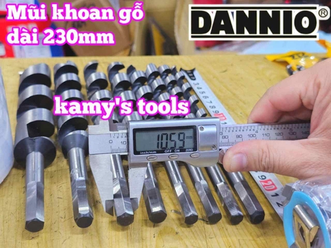 Mũi khoan gỗ xoắn ốc đuôi lục giác 8mm 10mm 12mm 14mm 16mm 18mm 20mm 22mm 25mm 30mm dài 230mm Dannio