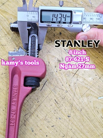 Mỏ lết răng 8 inch Stanley 87-621-S ngàm mở 27mm