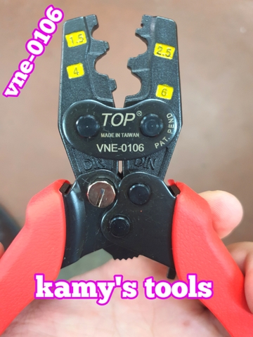 Kìm bấm cos nhanh trợ lực số 6 TOP 1.5 - 6mm2 model VNE-0106, kìm bấm đầu cote