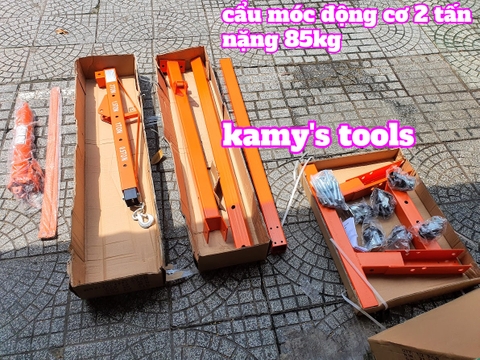 Cẩu móc động cơ ô tô 2 tấn nặng 84/88kg 2 xy lanh bơm nhanh gấp 2 lần
