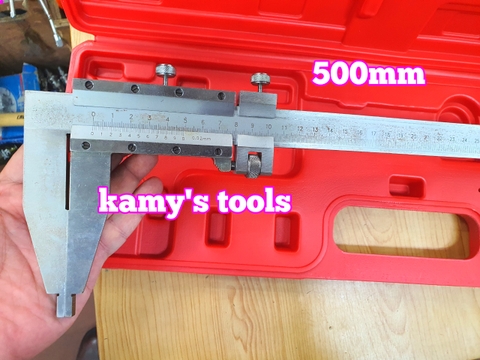 Thước kẹp cơ khí 500mm xx0.02mm mỏ cặp dài, thước cặp