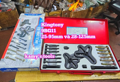 Bộ cảo vô lăng xe ô tô 18 chi tiết Kingtony 9BG11 2 đầu cảo 25-95mm và 28-125mm