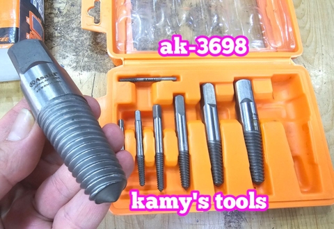 Bộ 8 mũi ren taro chuyên lấy đầu ống nước bulong ốc vít gãy Asaki AK-3698