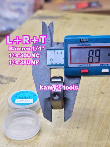 Bàn ren tạo ren ngoài 1/4 inch (6.35mm) bước ren thô và mịn 1/4-20 UNC 1/4-28 UNF L+R+T LRT-431420C LRT-431428F
