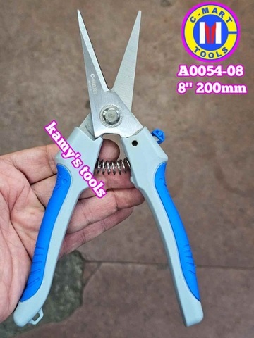 Kéo cắt tỉa cành đa năng mũi nhọn C-mart 8 inch 200mm A0054-08