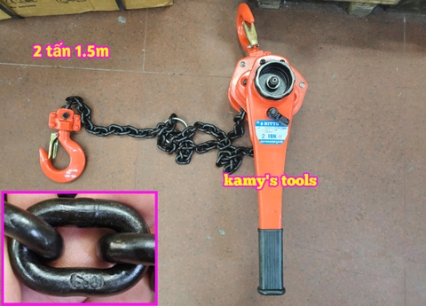 Pa lăng xích lắc tay Nitto 2 tấn 1.5m (1.5 mét) VR-20 cao cấp