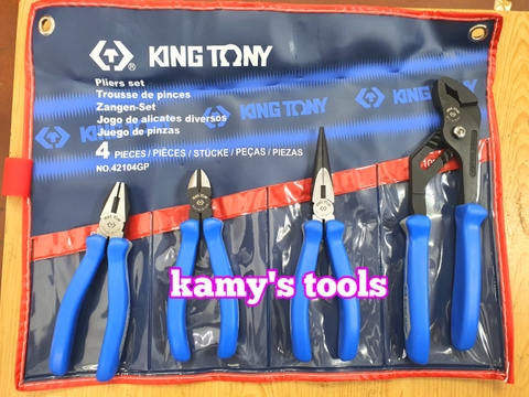 Bộ kìm 4 cái Kingtony model 42104GP (Kìm cắt, điện, nhọn, mỏ quạ)