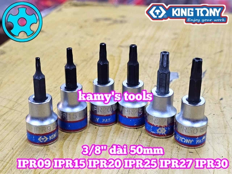 Đầu tuýp sao 5 cạnh Kingtony 3/8 inch IPR09 302D09-IPR15 302D15-IPR20 302D20-IPR25 302D25-IPR27 302D27-IPR30 302D30