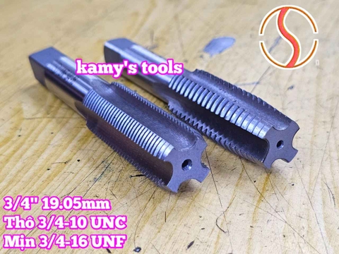 Bộ taro hệ inch tạo ren trong 3/4 inch (19.05mm) Shanghai bước ren thô và mịn 3/4-10 UNC 3/4-16 UNF
