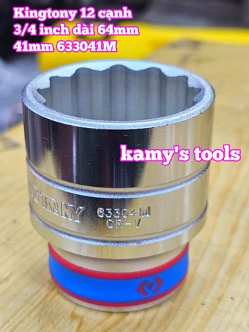 Tuýp 3/4 inch bông 12 cạnh trắng ngắn Kingtony 40mm 41mm 42mm 43mm 633040M 633041M 633042M 633043M
