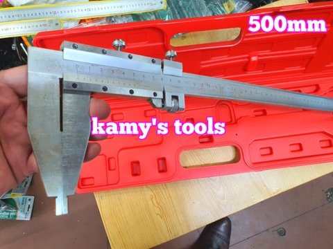 Thước kẹp cơ khí 500mm xx0.02mm mỏ cặp dài, thước cặp