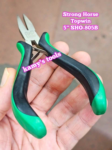 Kìm mũi dẹp bằng không răng 5 inch 125mm SHO-805B Strong Horse Topwin