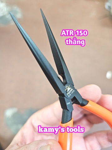 ATR-150S Kìm mũi nhọn không răng loại thẳng mini Fujiya dài 150mm