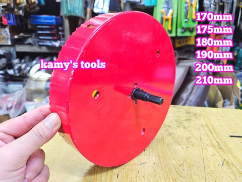 Mũi khoét lỗ tròn đa năng, mũi khoét sắt, mũi khoét gỗ HSS Bi Metal 170mm 175mm 180mm 190mm 200mm 210mm