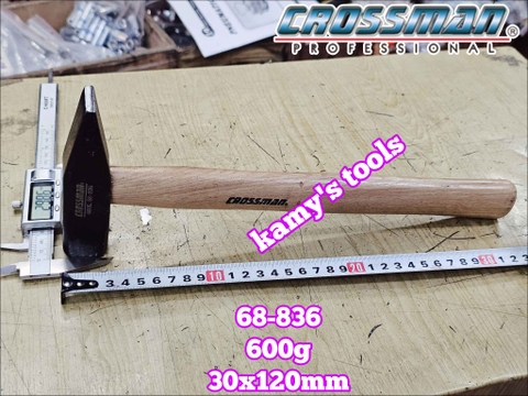 Búa đầu vuông dẹp cán gỗ Crossman 300g 500g 600g model 68-833 68-835 68-836