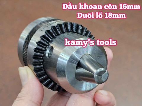 Đầu khoan đầu kẹp mũi khoan sắt 1-16mm lỗ côn B18 Wetoools WT-DC16B18