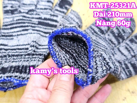 Bao tay găng tay sợi len muối tiêu loại dày dài 210mm nặng 60g kamytools KMT-25321A