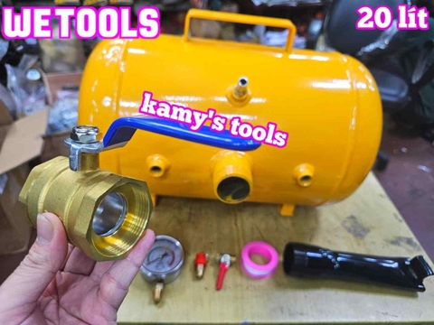 Bình hỗ trợ bơm bật tanh lốp hỗ trợ bơm lốp không săm ô tô 20 lít Wetools WT-152220
