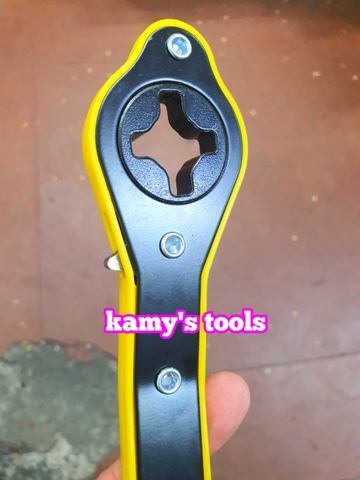 Tay quay đội xếp kích xếp kích chữ A, tay quay tự động bánh cóc đảo chiều dài 34cm và bộ chuyển đổi kamytools