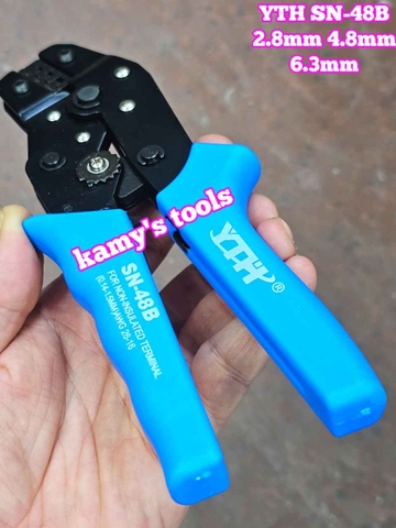 Kìm bấm cos YTH SN-48B tiết diện 0.14-1.5mm2 bấm cos trần 2.8mm 4.8mm 6.3mm dài 190mm