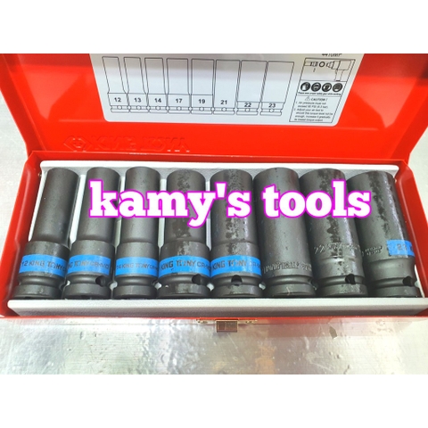 Bộ đầu tuýp đầu khẩu đen Kingtony 1/2 inch 4410MP 8 chi tiết