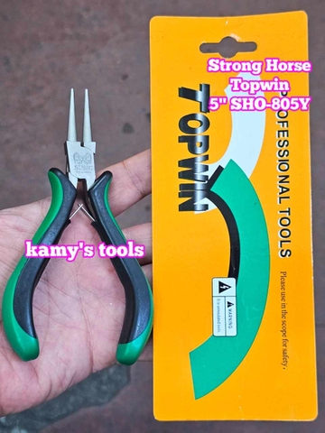 Kìm mũi tròn 5 inch 125mm SHO-805Y Strong Horse Topwin