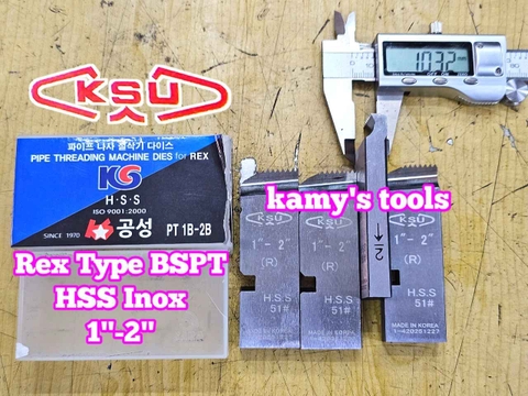 Dao tiện tiện ren ống INOX HSS Rex hiệu Kong Sung KSU 1-2 inch (34-60mm) hệ ren BSPT