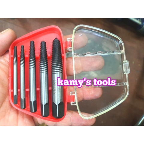 Bộ Mũi Vít Tháo Mở Bu Lông Ốc Vít Gãy Hỏng 5 cây Licota Tap-50002 (Bộ Ta Rô Lấy Ốc Gãy, Dụng Cụ Lấy Ốc Gãy)