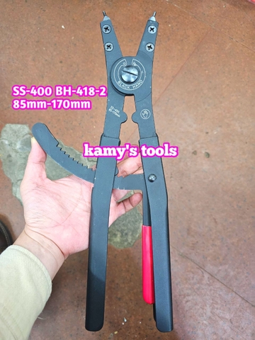 Kìm mở phe ngoài Black hand 16 inch dài 400mm SS-400 BH-418-2 mở phe đường kính 85-170mm
