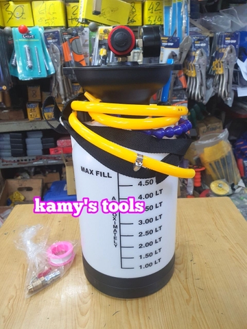 Bình bơm dầu cầu bơm dầu hộp số sàn số tự động khí nén 5 lít có van điều chỉnh áp suất