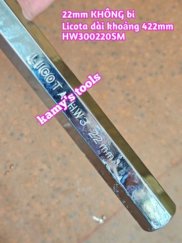 Lục giác đầu bằng 22mm Licota HW300220SM dài khoảng 422mm