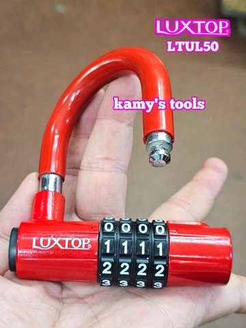 Ổ khóa số mật mã chữ U 4 chữ số Luxtop LTUL50 càng dài 50mm