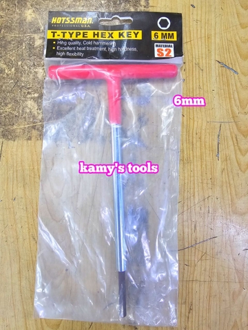 Lục giác cán chữ T Hotssman thép S2 4mm 5mm 6mm dài 230mm