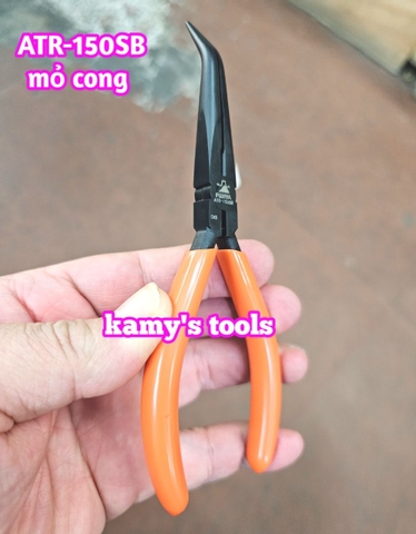 ATR-150SB Kìm mũi nhọn không răng loại cong mini Fujiya dài 150mm