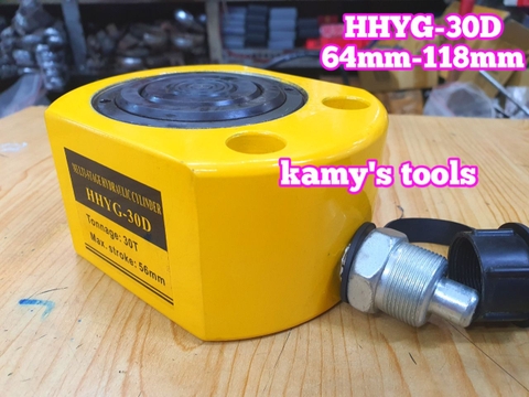 Kích thủy lực lùn 30 tấn HHYG-30D TLP hành trình 54mm chiều cao 64mm-118mm