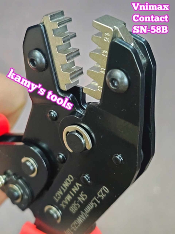 Kìm bấm cos 2 tầng Vnimax Contact SN-58B dùng cho đầu cos Dupont 2.54/2.8/3.96/4.8/6.3 tiết diện 0.25-1.5mm2