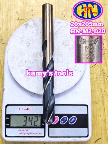 Mũi khoan sắt inox Hoàng Nam 135 độ M2 cỡ 19mm 19.5mm 20mm