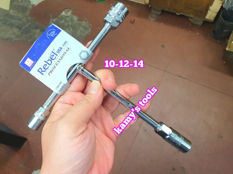 Cần tuýp điếu chữ T 3 đầu 8mm 10mm 12mm (8-10-12) và 10mm 12mm 14mm (10-12-14) Rebel