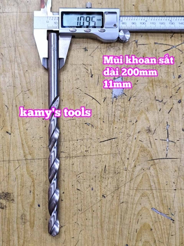 Mũi khoan sắt dài 200mm cỡ 9mm 10mm 11mm 12mm Wetools WT-232009 WT-232010 WT-232011 WT-232012