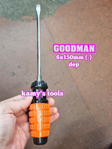 Tua vít cán gai Goodman 6mm dài 100mm 150mm 200mm bake dẹp 6x100mm 6x150mm 6x200mm 91604STM 91606STM 91608STM 91604PH 91606PH 91608PH