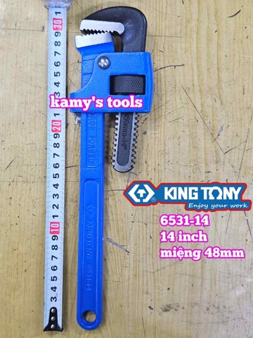 Mỏ lết răng Kingtony 14 inch 350mm 6531-14 mở miệng 48mm