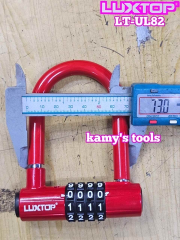 Ổ khóa số mật mã chữ U 4 chữ số Luxtop LT-UL82 càng dài 82mm