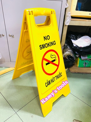 Biển cảnh báo chữ A cấm hút thuốc No Smoking
