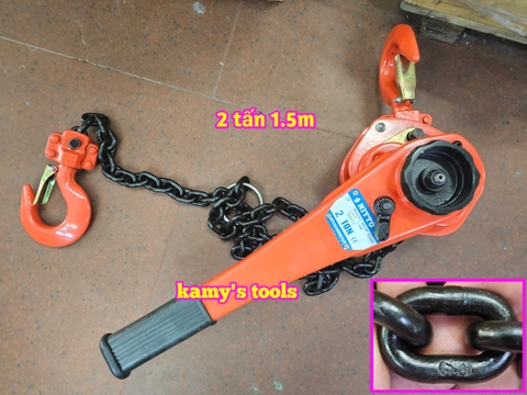 Pa lăng xích lắc tay Nitto 2 tấn 1.5m (1.5 mét) VR-20 cao cấp