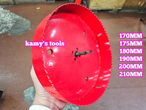 Mũi khoét lỗ tròn đa năng, mũi khoét sắt, mũi khoét gỗ HSS Bi Metal 170mm 175mm 180mm 190mm 200mm 210mm