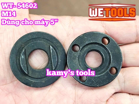 Ốc hãm máy mài bộ tán mài mặt bích kẹp đĩa cắt lưỡi đá mài M14 cho máy mài góc 125mm Wetools WT-54602