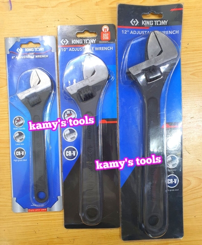 Mỏ lết xi đen 6 inch 8 inch 10 inch 12 inch Kingtony 3611-06P 3611-08P 3611-10P 3611-12P