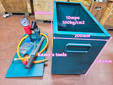Bơm thử áp lực nước 10mpa 100kg/cm2 WTP-100 có van khóa nước cao cấp kamytools
