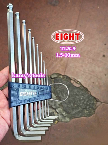 Bộ lục giác bi 9 chi tiết 1.5-10mm Eight TLS-9 (không có chữ N)