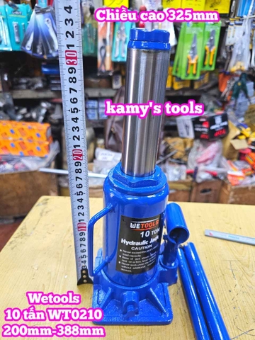 Kích con đội thuỷ lực 10 tấn Wetools WT0210 200mm-388mm